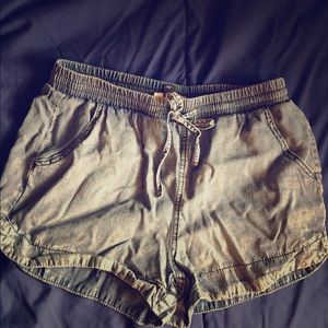 Denim colored cloth shorts